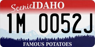 ID license plate 1M0052J