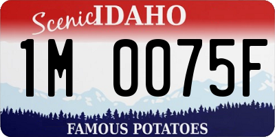 ID license plate 1M0075F