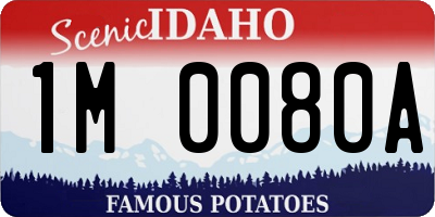 ID license plate 1M0080A
