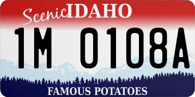 ID license plate 1M0108A