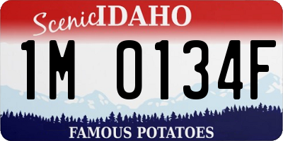 ID license plate 1M0134F