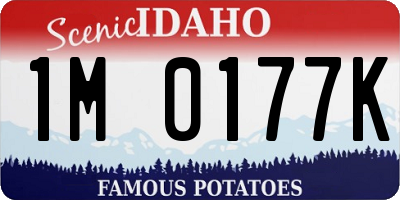 ID license plate 1M0177K