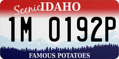 ID license plate 1M0192P