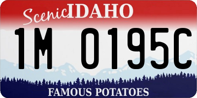 ID license plate 1M0195C