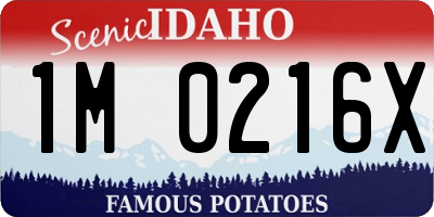 ID license plate 1M0216X