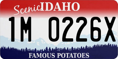 ID license plate 1M0226X