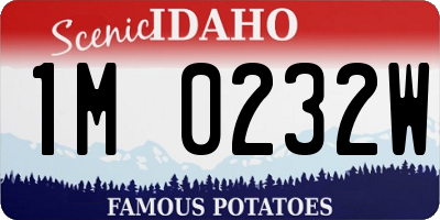 ID license plate 1M0232W