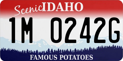 ID license plate 1M0242G