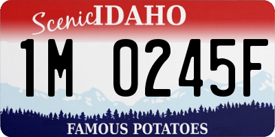 ID license plate 1M0245F