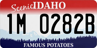 ID license plate 1M0282B