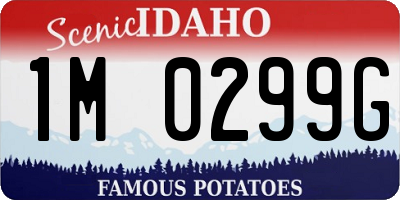 ID license plate 1M0299G