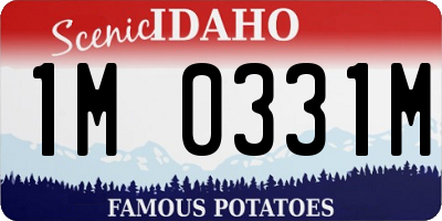 ID license plate 1M0331M