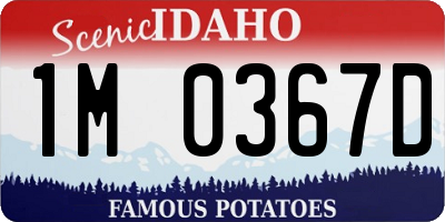 ID license plate 1M0367D