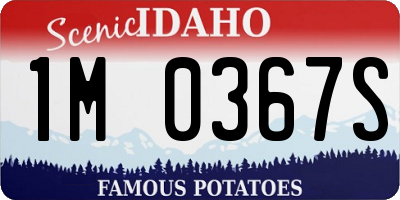 ID license plate 1M0367S