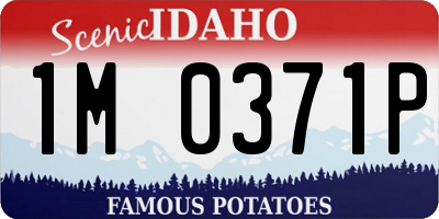 ID license plate 1M0371P