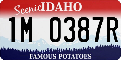 ID license plate 1M0387R