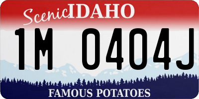 ID license plate 1M0404J