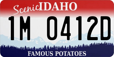 ID license plate 1M0412D