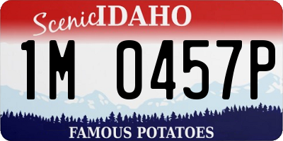 ID license plate 1M0457P