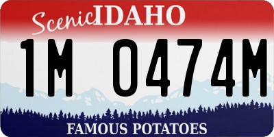 ID license plate 1M0474M
