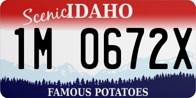 ID license plate 1M0672X