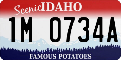 ID license plate 1M0734A