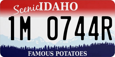 ID license plate 1M0744R