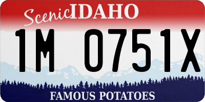 ID license plate 1M0751X