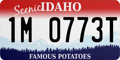 ID license plate 1M0773T