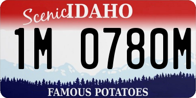 ID license plate 1M0780M