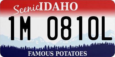 ID license plate 1M0810L