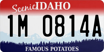 ID license plate 1M0814A