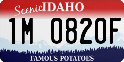 ID license plate 1M0820F