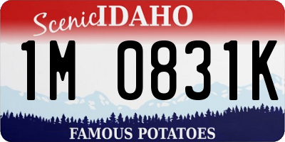 ID license plate 1M0831K