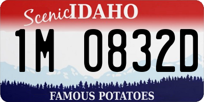 ID license plate 1M0832D