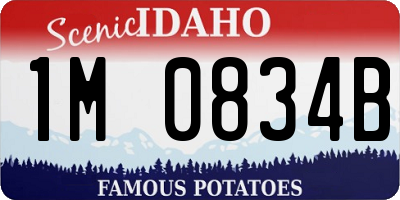 ID license plate 1M0834B