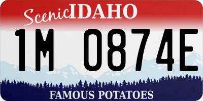 ID license plate 1M0874E