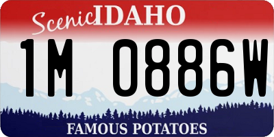 ID license plate 1M0886W