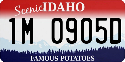 ID license plate 1M0905D