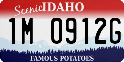 ID license plate 1M0912G