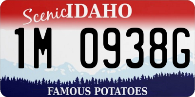 ID license plate 1M0938G
