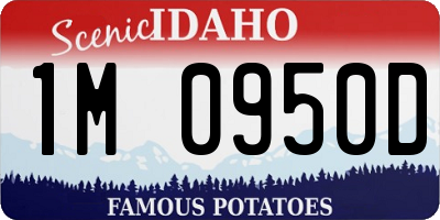 ID license plate 1M0950D
