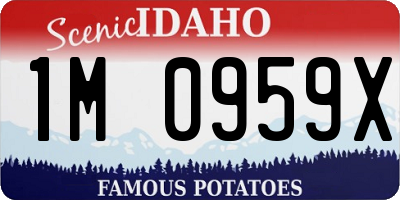 ID license plate 1M0959X