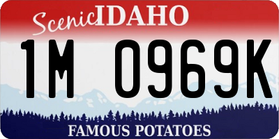 ID license plate 1M0969K
