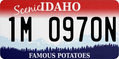 ID license plate 1M0970N