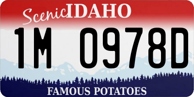 ID license plate 1M0978D