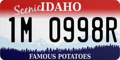 ID license plate 1M0998R