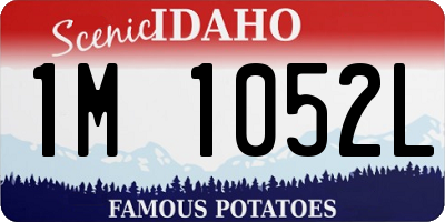 ID license plate 1M1052L