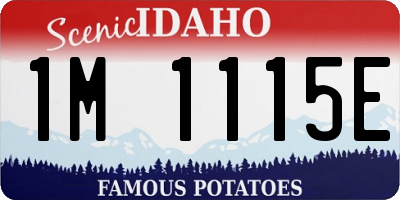ID license plate 1M1115E