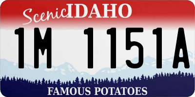 ID license plate 1M1151A